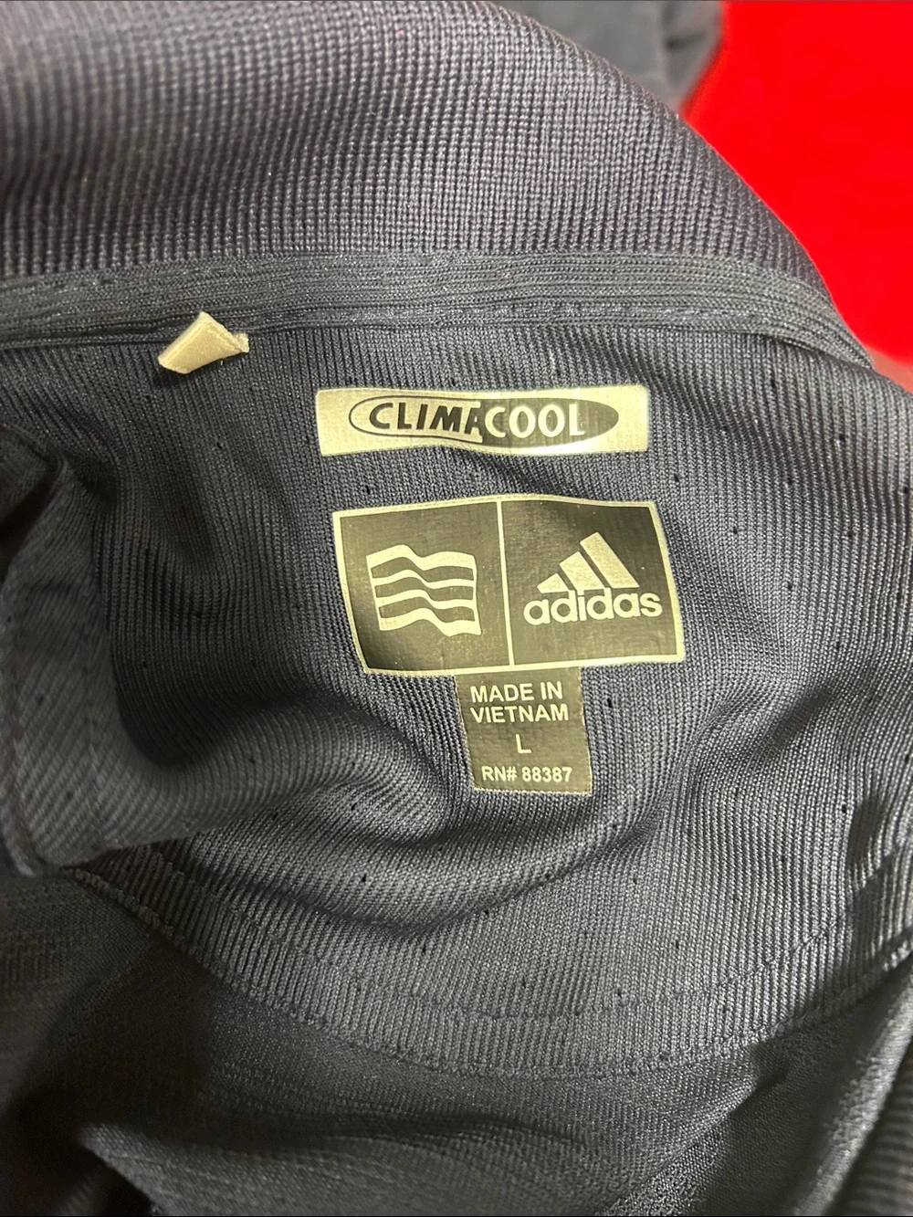 adidas Navy Polo with Green ND (Notre Dame) Chest Logo